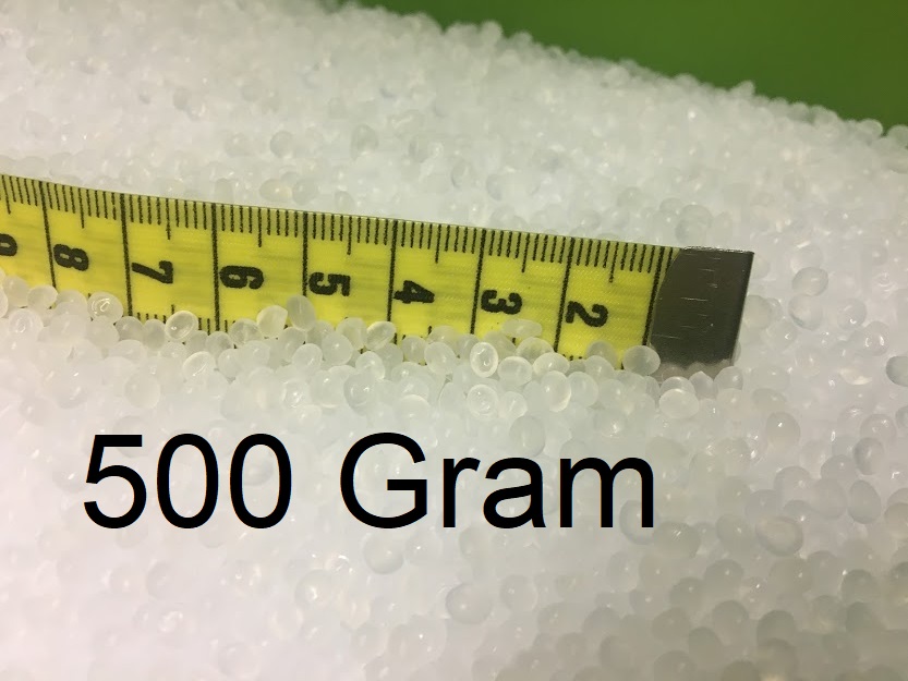 500 Gram Verzwaringskorrels, Plastic granulaat